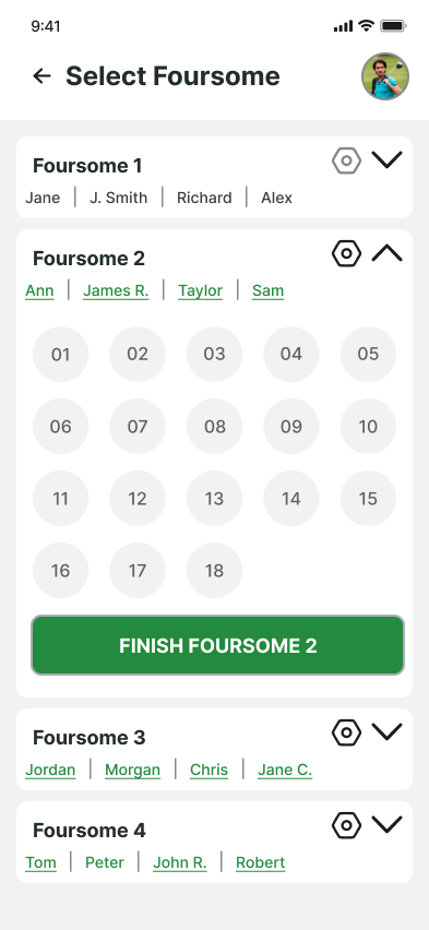 Game Creation Step 1: Add Score for Each Hole